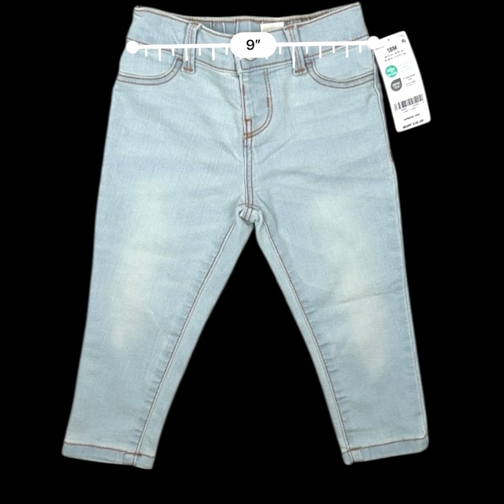 OshKosh B’gosh by Carter’s Baby Girl Jeans 18M Light Wash – Brand New with Tags - Picture 13 of 16